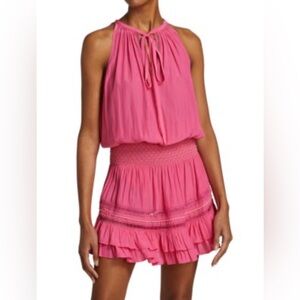 Ramy Brook Vibrant Pink Pleated Dress